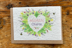 Les cartes de lulu "Maman chérie coeur"